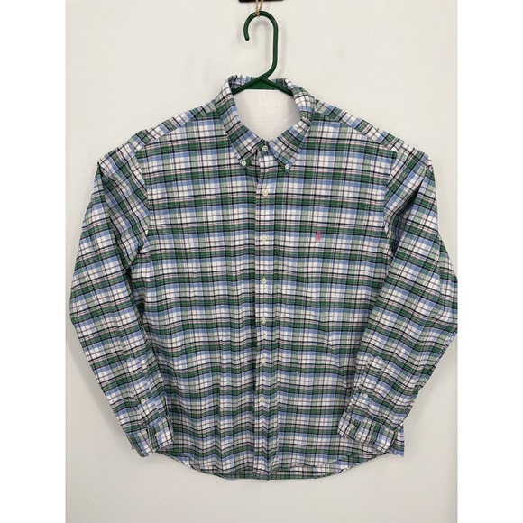 Ralph Lauren Other - Ralph Lauren VTG Men's Custom Fit Blue Pink Plaid L/S Button Down Shirt, XL